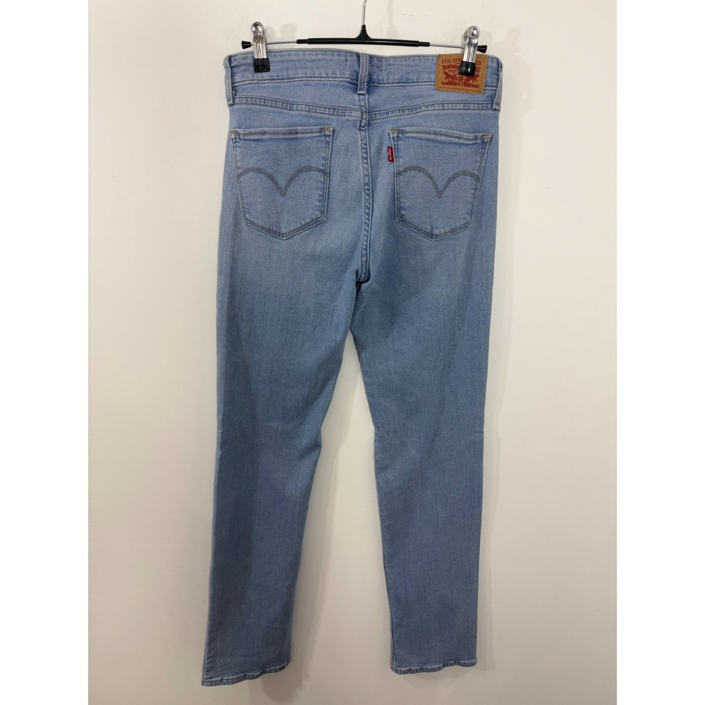Levis 714 Straight Leg Jeans Womens 27 Light Wash Blue Denim Mid Rise 21834-0017